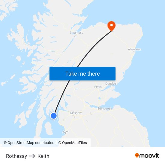 Rothesay to Keith map