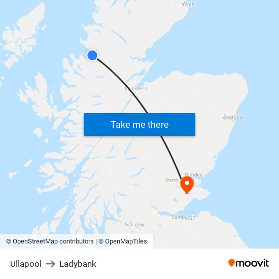 Ullapool to Ladybank map