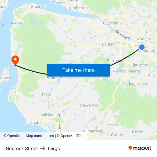 Gourock Street to Largs map