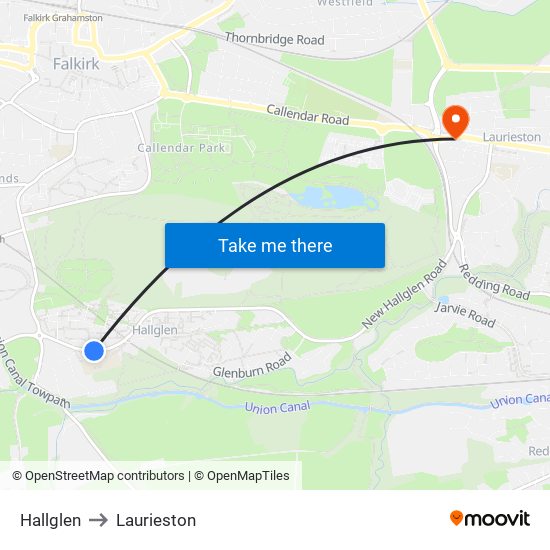 Hallglen to Hallglen with public transportation