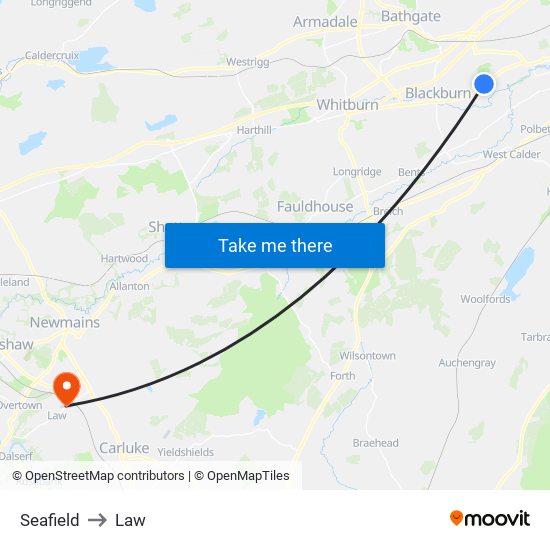 Seafield to Law map