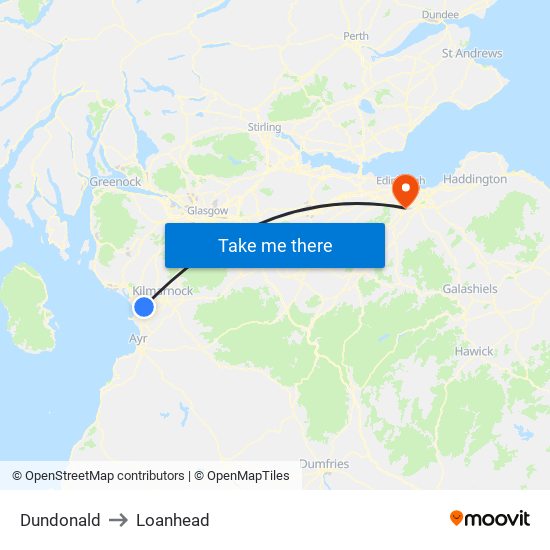 Dundonald to Loanhead map