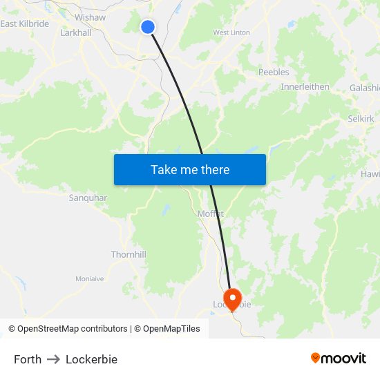 Forth to Lockerbie map