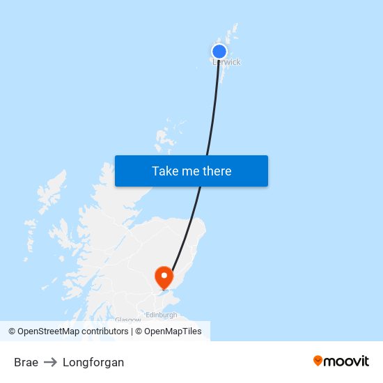 Brae to Longforgan map