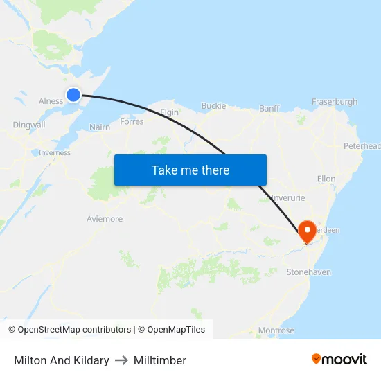 Milton And Kildary to Milltimber map