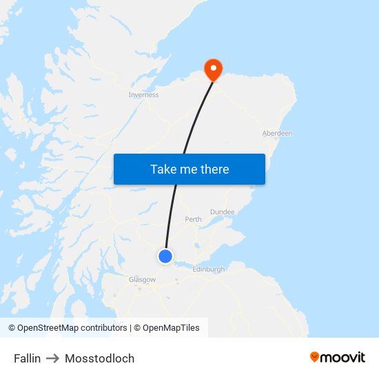 Fallin to Mosstodloch map