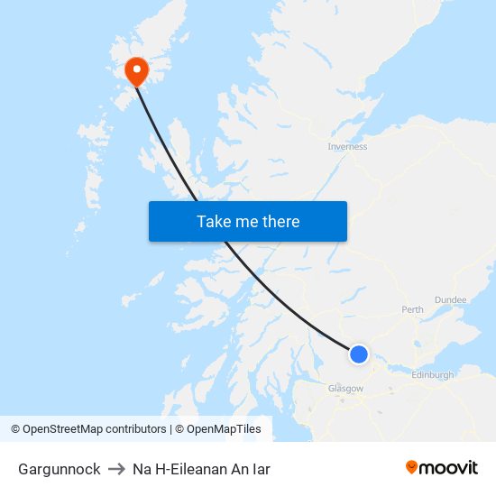 Gargunnock to Na H-Eileanan An Iar map