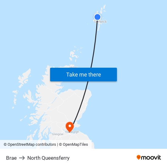 Brae to North Queensferry map