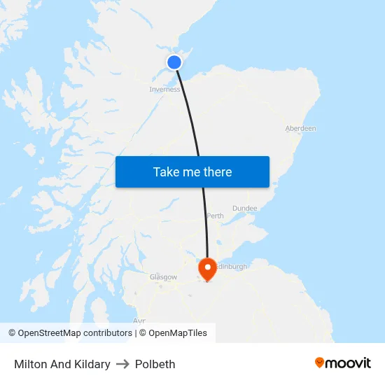 Milton And Kildary to Polbeth map