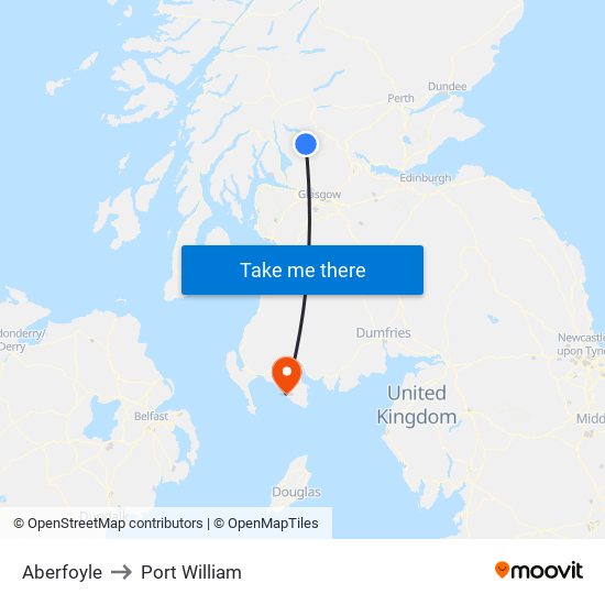 Aberfoyle to Port William map