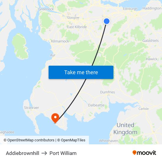 Addiebrownhill to Port William map