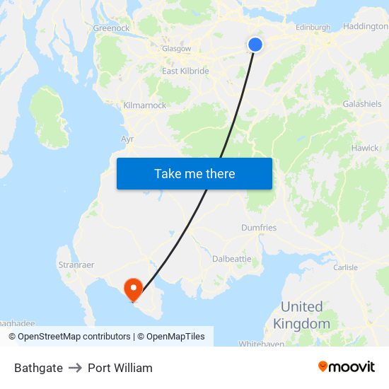 Bathgate to Port William map