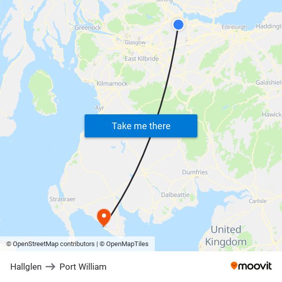 Hallglen to Port William map