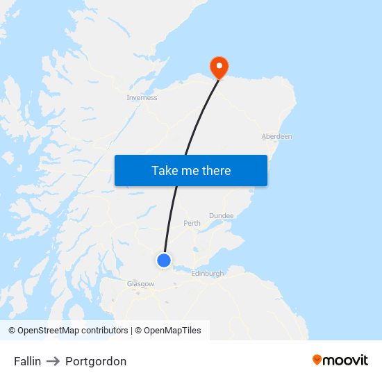Fallin to Portgordon map