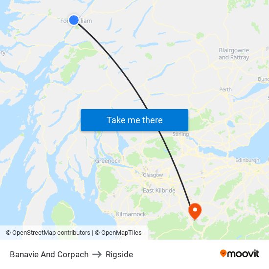 Banavie And Corpach to Rigside map