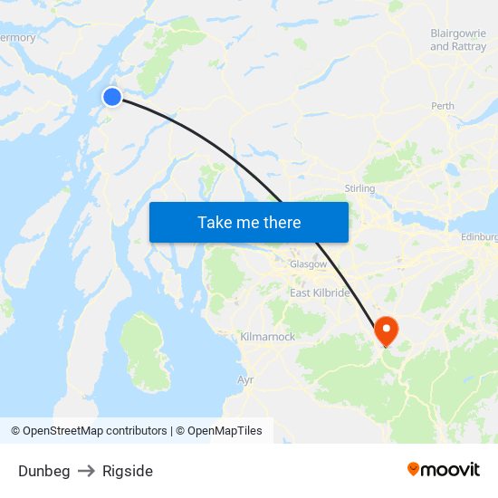 Dunbeg to Rigside map