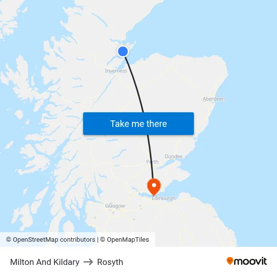 Milton And Kildary to Rosyth map