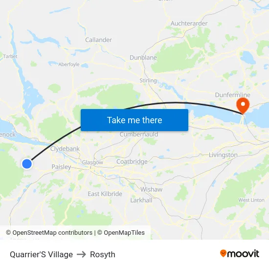 Quarrier'S Village to Rosyth map