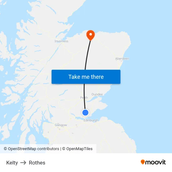 Kelty to Rothes map