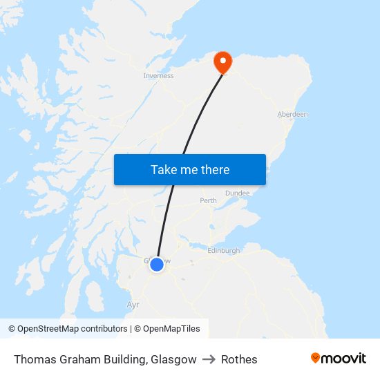 Thomas Graham Building, Glasgow to Rothes map