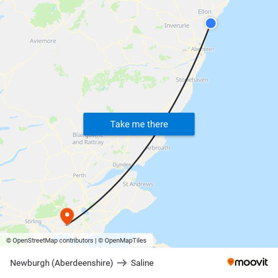 Newburgh (Aberdeenshire) to Saline map