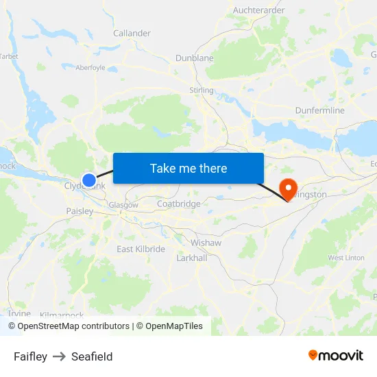Faifley to Seafield map