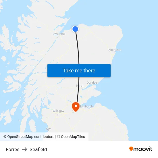 Forres to Seafield map