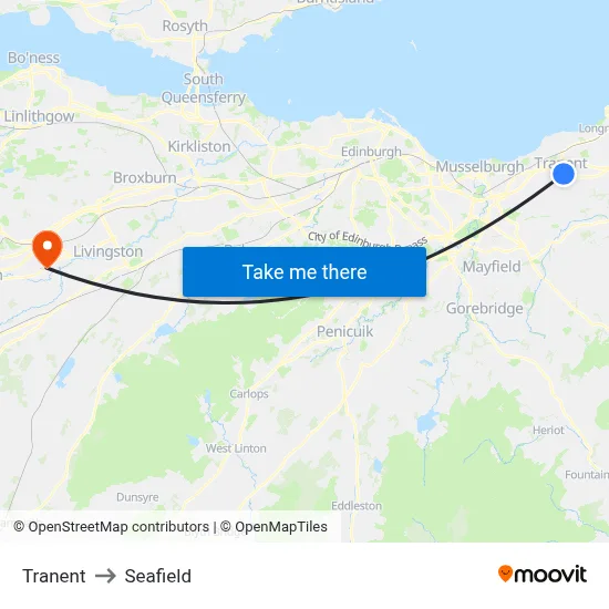 Tranent to Seafield map