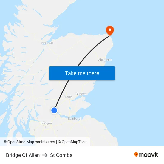 Bridge Of Allan to St Combs map