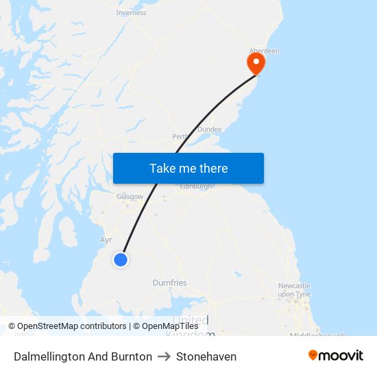Dalmellington And Burnton to Stonehaven map