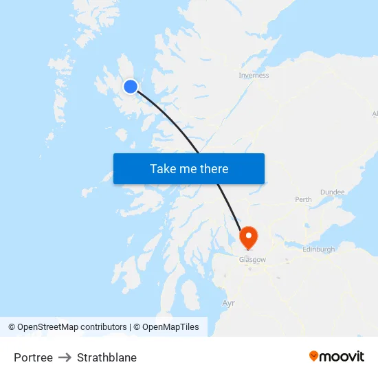 Portree to Strathblane map
