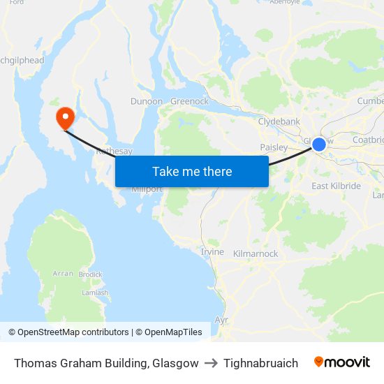 Thomas Graham Building, Glasgow to Tighnabruaich map