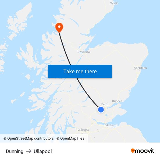 Dunning to Ullapool map