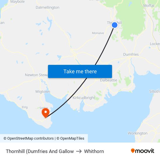Thornhill (Dumfries And Gallow to Whithorn map