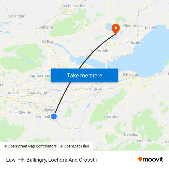 Law to Ballingry, Lochore And Crosshi map