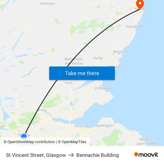 St Vincent Street, Glasgow to Bennachie Building map