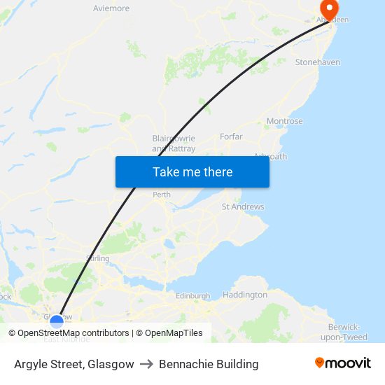 Argyle Street, Glasgow to Bennachie Building map