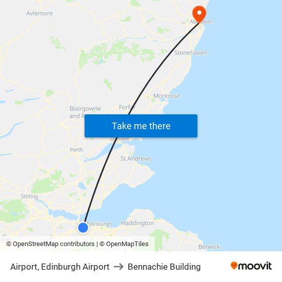 Airport, Edinburgh Airport to Bennachie Building map