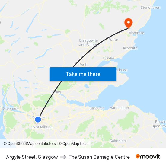 Argyle Street, Glasgow to The Susan Carnegie Centre map