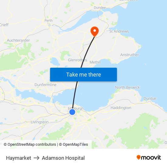 Haymarket to Adamson Hospital map