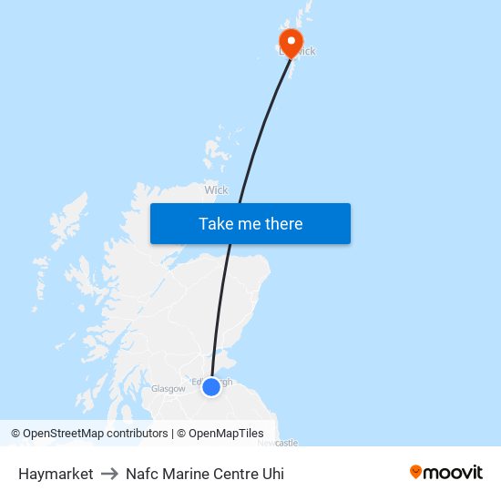 Haymarket to Nafc Marine Centre Uhi map