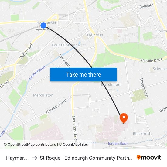 Haymarket to St Roque - Edinburgh Community Partnership map