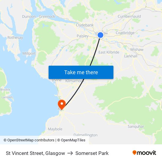 St Vincent Street, Glasgow to Somerset Park map