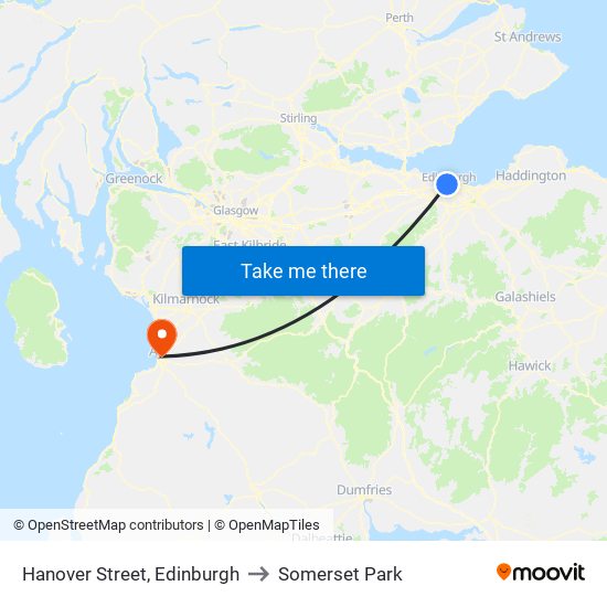 Hanover Street, Edinburgh to Somerset Park map