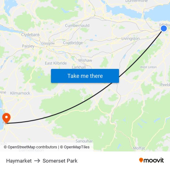 Haymarket to Somerset Park map