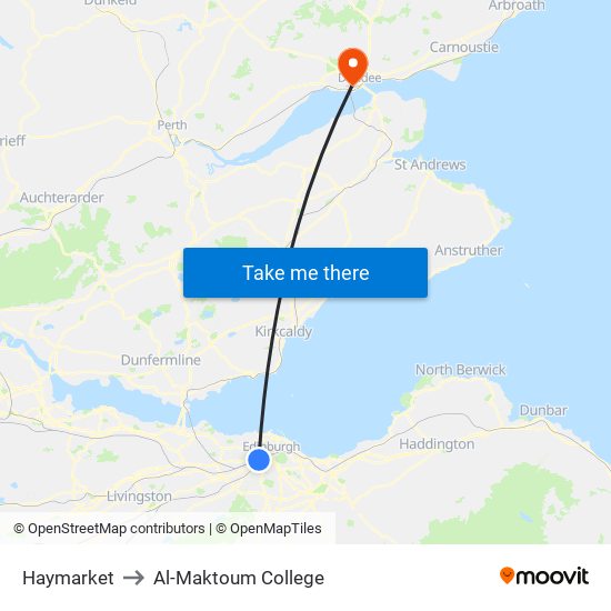 Haymarket to Al-Maktoum College map