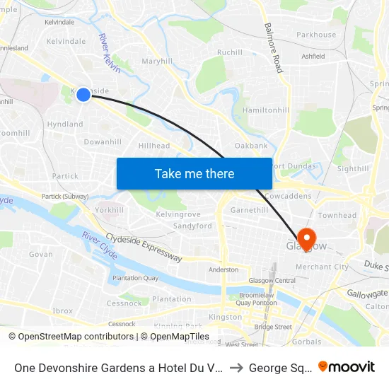 One Devonshire Gardens a Hotel Du Vin Glasgow to George Square map