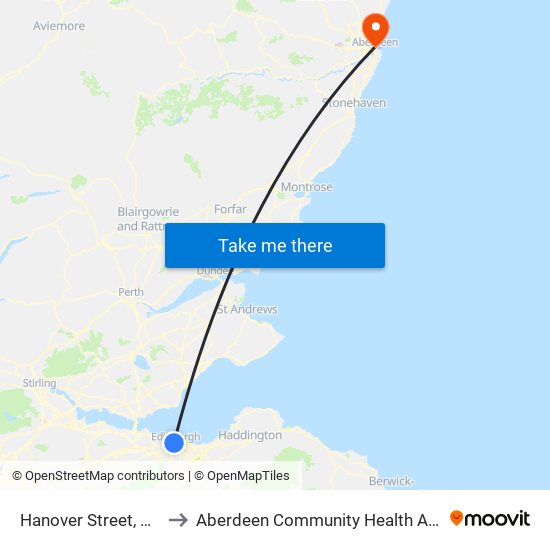 Hanover Street, Edinburgh to Aberdeen Community Health And Care Village map