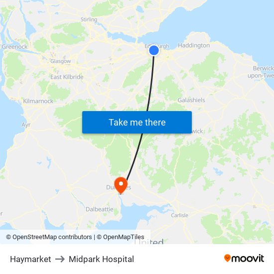 Haymarket to Midpark Hospital map