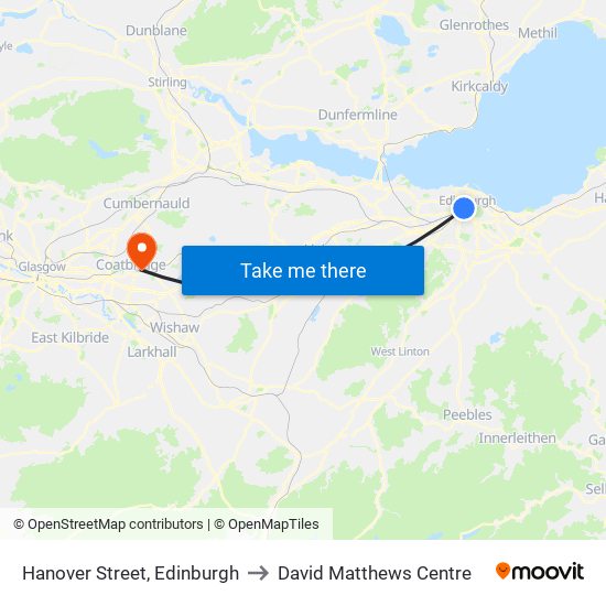 Hanover Street, Edinburgh to David Matthews Centre map